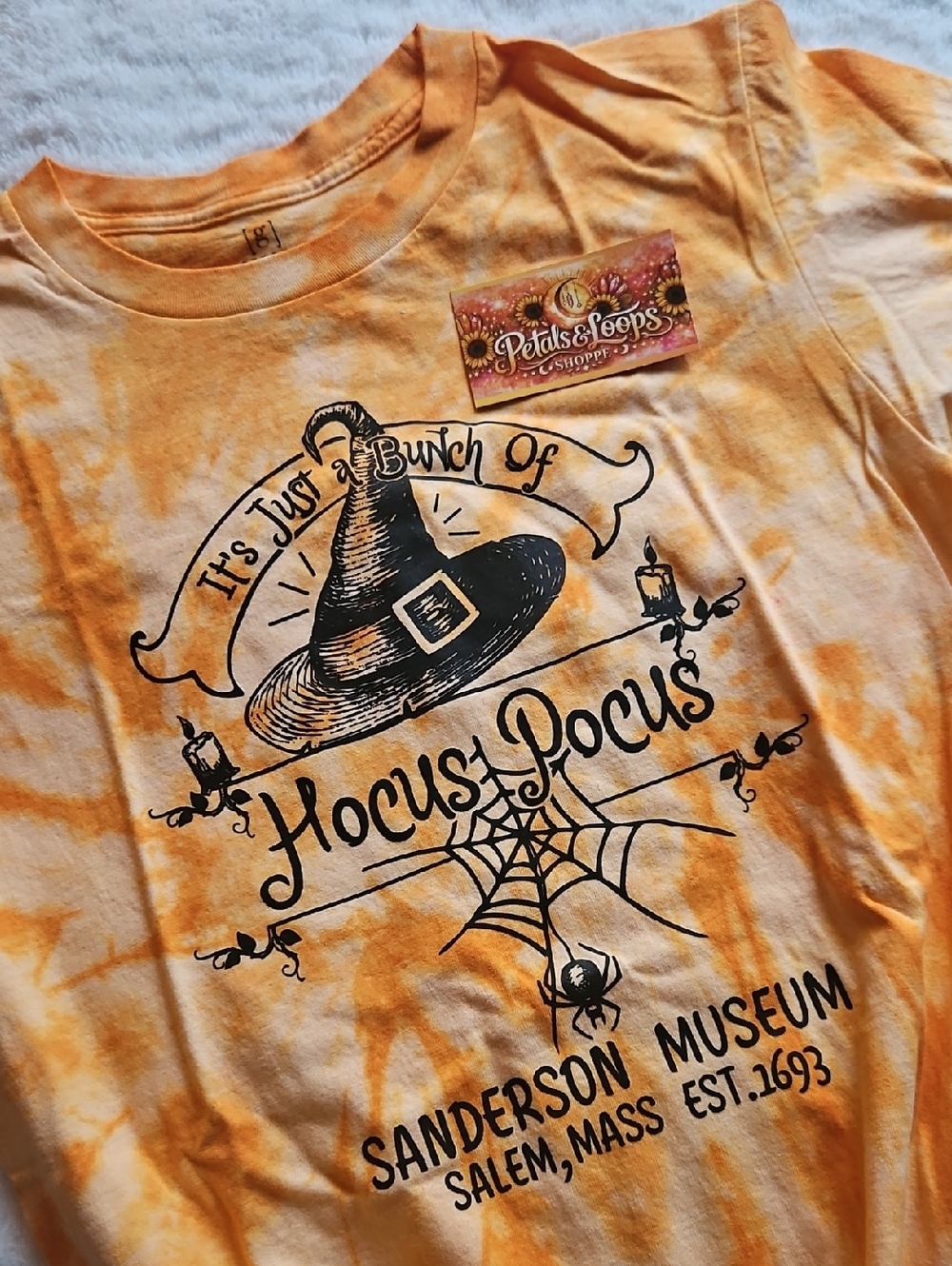Orange Tie-Dye Short Sleeve Tee "Hocus Pocus"